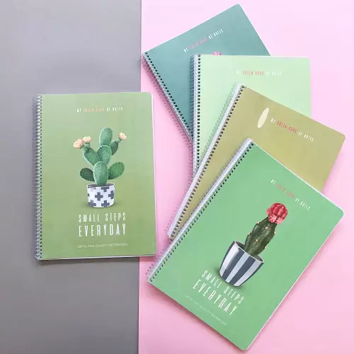 Small Steps Spiralli Karton Kapaklı Kareli 100 Yaprak Defter A4