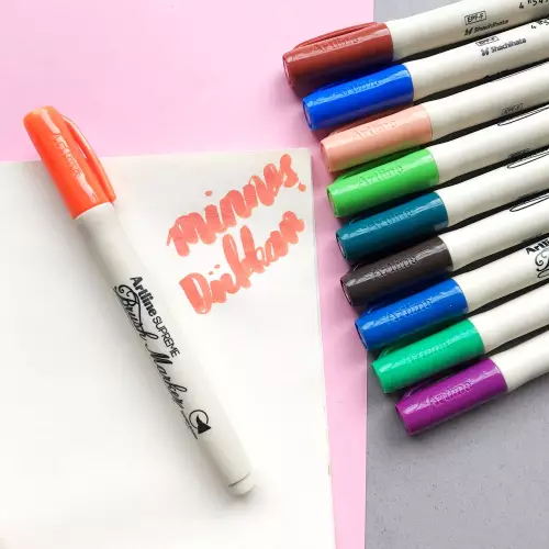 Artline Supreme Brush Marker Orange - Turuncu