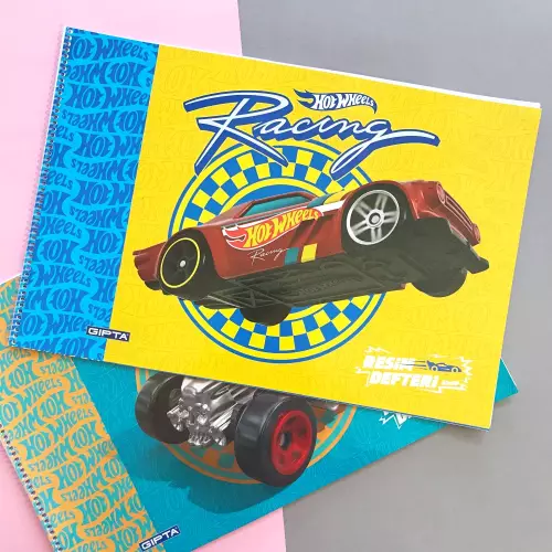 Hot Wheels 35x50 15 Yaprak Resim Defteri