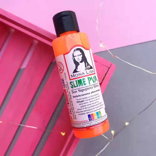 Mona Lisa Fosforlu Slime Yapıştırıcısı - Turuncu