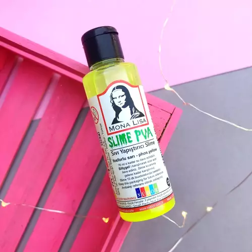 Mona Lisa Fosforlu Slime Yapıştırıcısı - Fosforlu Sarı