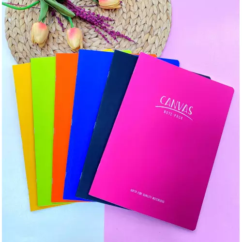 Canvas Tel Dikişli Plastik Kapak Defter A4 40 Yaprak