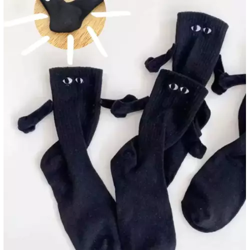 El Ele Tutuşan Mıknatıslı Çorap - Siyah