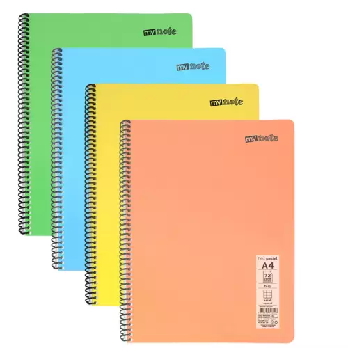 Mynote Flex Pastel 72 Yaprak Kareli Defter - A4