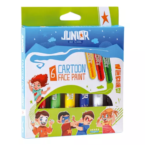 Junior Cartoon Yüz Boyası - 6 Renk