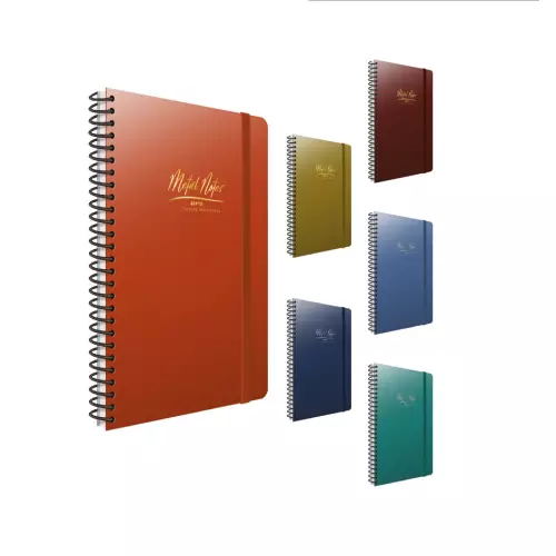 Metal Notes Spiralli Pp Kapak Defter A4 80 Yaprak Kareli