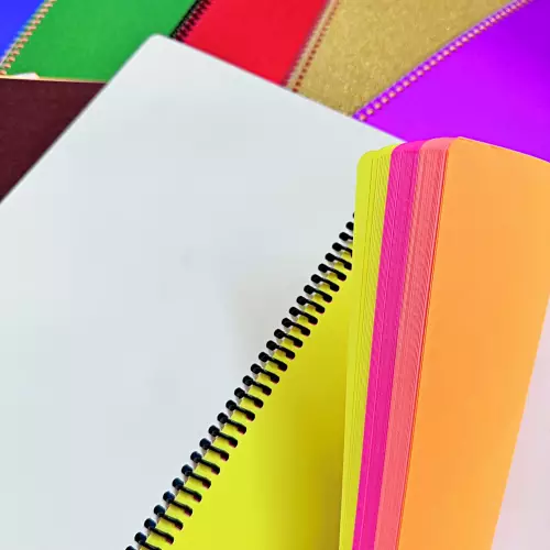 Glitter Renkli Sayfalı Spiralli Defter