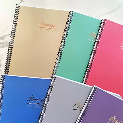 Metal Notes Spiralli Pp Kapak Defter A4 120 Yaprak Kareli