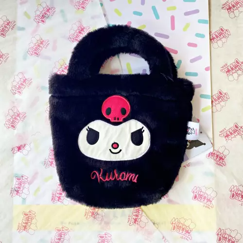 Kuromi Peluş El Çantası Siyah