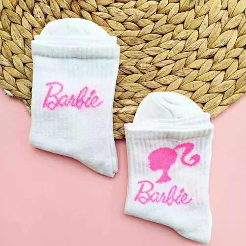 Barbie Beyaz Çorap
