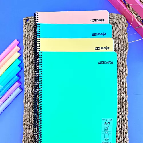 Mynote Flex Pastel 72 Yaprak Çizgisiz Defter - A4