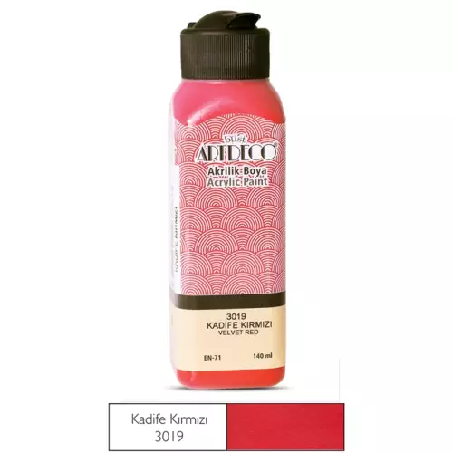 Artdeco Akrilik Boya 140 ML Kadife Kırmızı - 3019