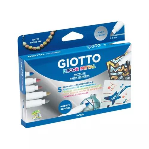 Giotto Decor Metalik Çok Amaçlı Boya Seti 5 Renk