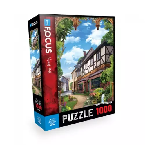 Old Street and Arch With Flower 1000 Parça Puzzle - Focus
