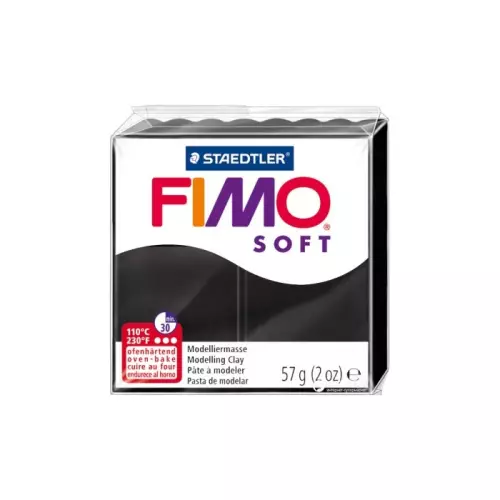 Fimo Soft 57 gr Modelleme Kili - 9 Black
