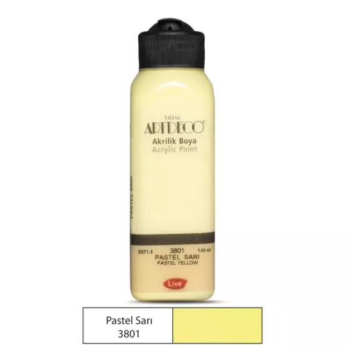 Artdeco Akrilik Boya 140 ML Pastel Sarı - 3801