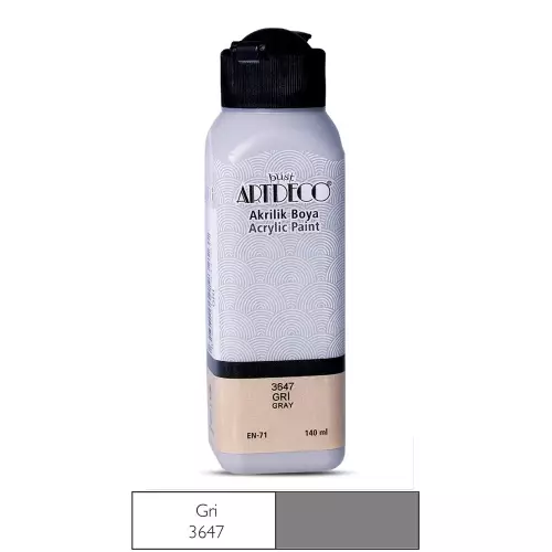 Artdeco Akrilik Boya 140 ML Gri - 3647