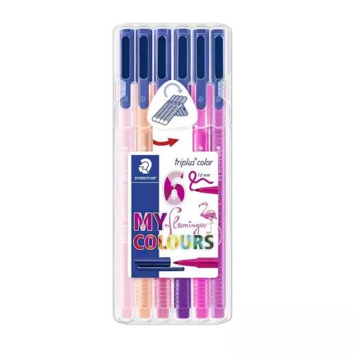 Staedtler Triplus Color Flamingo Renkler 1.0 Mm 6'lı Keçeli Kalem Seti