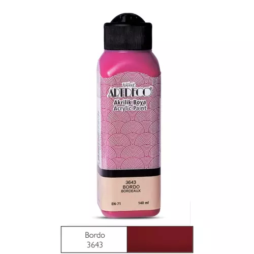 Artdeco Akrilik Boya 140 ML Bordo - 3643