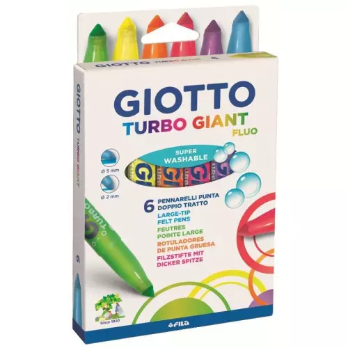 Giotto Turbo Giant Fluo Yıkanabilir İşaretleme - Boya Kalemi