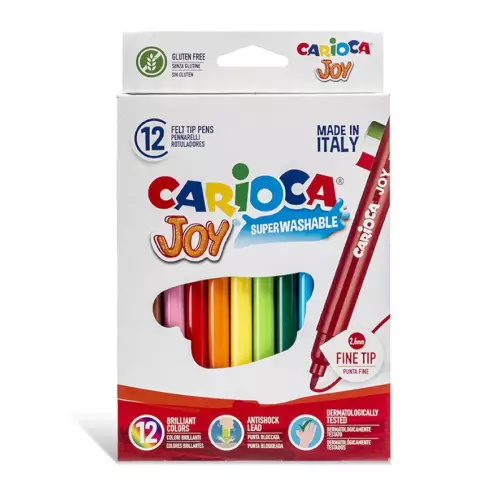Carioca Joy Süper Yıkanabilir Keçeli Boya Kalemi 12’li