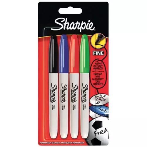 Sharpie Fine Permanent Markör 4'lü Ana Renkler 