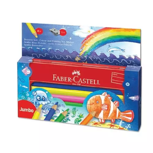 Faber Castell Metal Kutulu 8'li Boya Seti