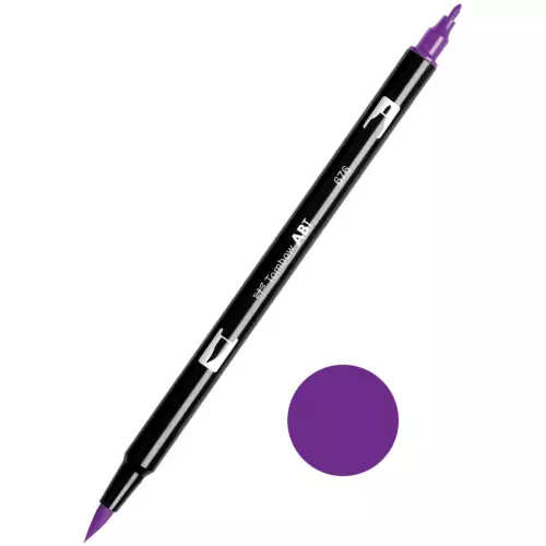 Tombow ABT Dual Brush Çift Uçlu Keçeli Kalem Royal Purple - 676