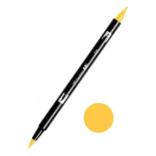 Tombow ABT Dual Brush Çift Uçlu Keçeli Kalem Light Orange - 025