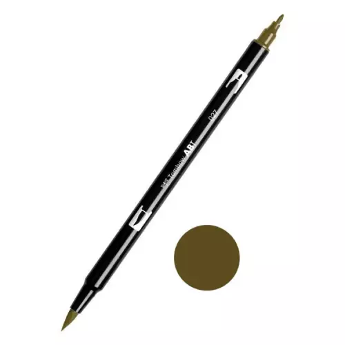 Tombow ABT Dual Brush Çift Uçlu Keçeli Kalem Dark Ochre - 027