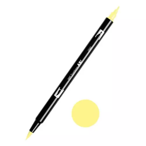 Tombow ABT Dual Brush Çift Uçlu Keçeli Kalem Baby Yellow - 090