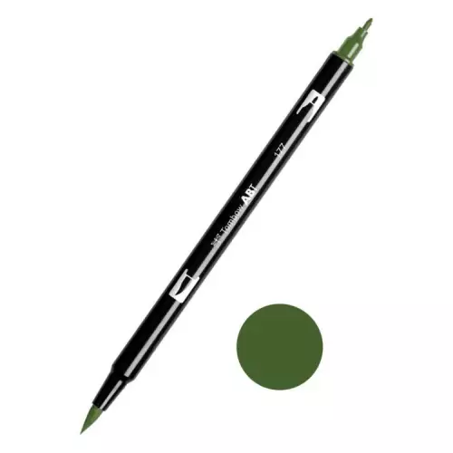 Tombow ABT Dual Brush Çift Uçlu Keçeli Kalem Dark Jade - 177