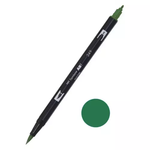 Tombow ABT Dual Brush Çift Uçlu Keçeli Kalem Hunter Green - 249