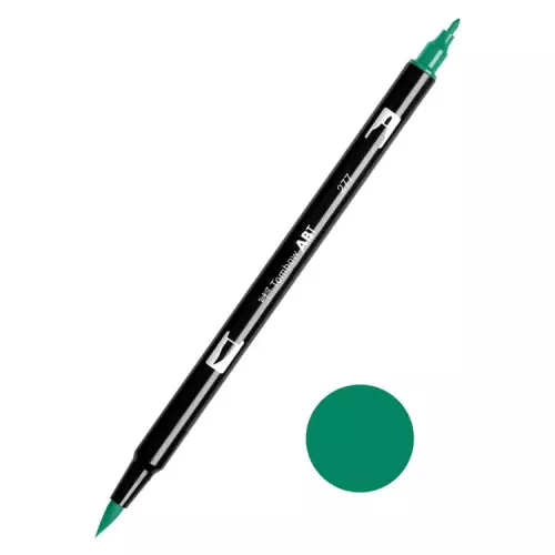 Tombow ABT Dual Brush Çift Uçlu Keçeli Kalem Dark Green - 277