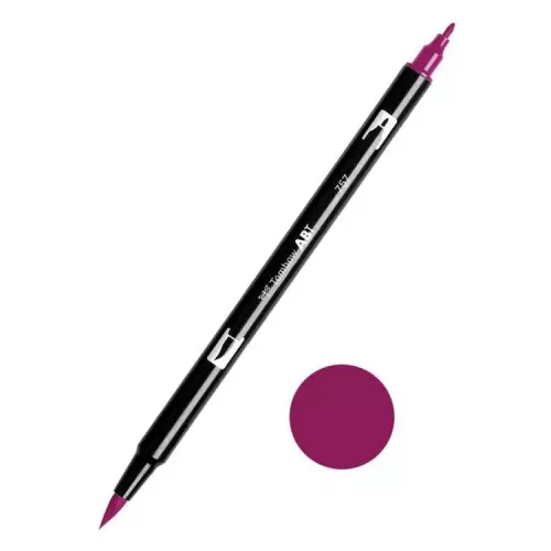 Tombow ABT Dual Brush Çift Uçlu Keçeli Kalem Port Red - 757