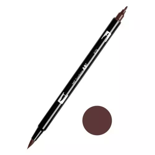 Tombow ABT Dual Brush Çift Uçlu Keçeli Kalem Brown - 879