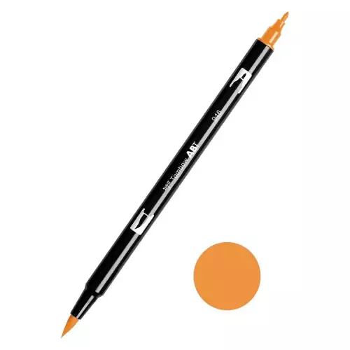 Tombow ABT Dual Brush Çift Uçlu Keçeli Kalem Gold Orche - 946