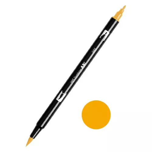 Tombow ABT Dual Brush Çift Uçlu Keçeli Kalem Chrome Yellow - 985