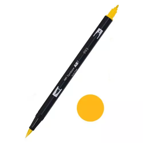 Tombow ABT Dual Brush Çift Uçlu Keçeli Kalem Chrome Orange - 993