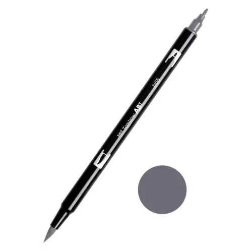 Tombow ABT Dual Brush Çift Uçlu Keçeli Kalem Cool Gray 7 - N55