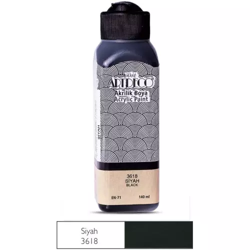 Artdeco Akrilik Boya 140ml 3618 Siyah 